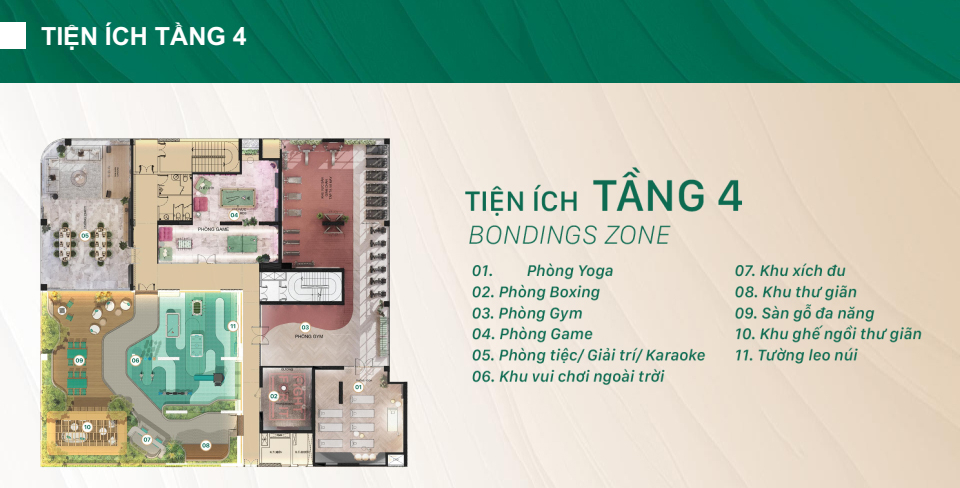 Tiện ích tầng 4